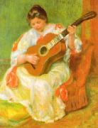 Pierre Renoir Woman with Guitar China oil painting reproduction